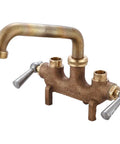 Two Handle Laundry Faucet Wall Mount Built To Last, Commercial Quality Rough Brass Finish, Industrial Grade Utility Faucet Model 466