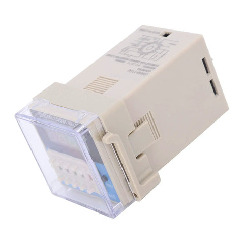 Pro Grade Time Delay Relay Timer Adjustable Cycle Control Module JDM48 11 For Industrial Machinery And Automation Systems AC380V Durable Plastic Housing beige relay timer with clear front cover