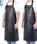 Two Pack Waterproof Rubber Aprons For Kitchen Pros And DIYers Heavy Duty Vinyl Butcher Aprons 39 Inch Length
