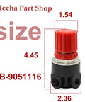 Air Compressor Pressure Regulator AB-9051116 For Stanley Bostitch Husky Air Compressors, shows three-port measurements