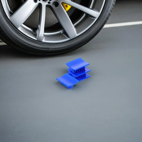 Blue plastic puller tabs from 4 Piece Auto Dent Repair Kit With Plastic And Metal Puller Tabs For Damage Free Paint Safe Body Repair
