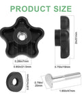 Two Pack Handle Knob Bolt Washer Kit Replacement For Toro 92 2260 sizes and components displayed over white background
