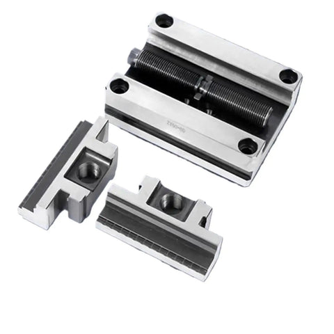 Heavy Duty Cnc Concentric Vise With Swivel Turntable Self Centering Pliers Clamp parts; metal jaws and body for custom projects.
