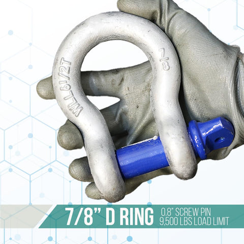 Heavy Duty Seven Eighths Inch Forged Anchor Shackle Built Tough For Towing And Rigging, Six And A Half Ton Working Load Capacity