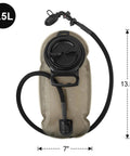 Go-To Hydration Bladder 1.5L with TPU leakproof water reservoir, grey color and 7 x 13.5 inches, for hiking backpacks and outdoors