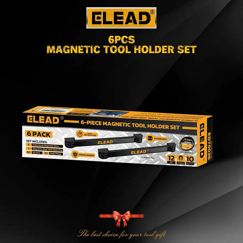 Packaging of Beefy Magnetic Tool Holder Storage Organizer Set, 6 Piece, 12 Inch Wall Mount Rack For Garage Organization, Heavy-Duty Magnets