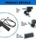 Full Twist Ebike Throttle Grip For Q20 Systems 3 Pin Waterproof Controller With 2 Keys, plug-in, black non-slip grip details
