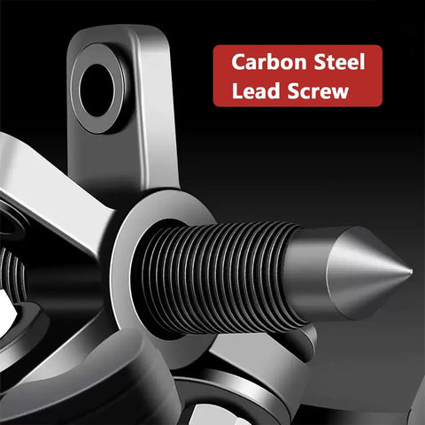 Close-up of the lead screw on the Heavy Duty Carbon Steel Small Gear Puller And Bearing Removal Tool.