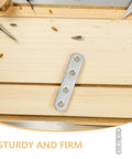 40Pcs Stainless Steel Flat Straight Braces Set With Precision Flat Design And Smooth Surface Finish on wooden surface