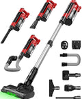M18 Battery Compatible Cordless Vacuum Cleaner 8 In 1 Stick Vac With Pet Brush, 35KPa Suction, multiple attachments displayed