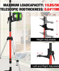 Telescoping Laser Level Pole With Tripod And Spring Loaded Base For Rotary And Line Lasers, Pro Grade, Extended in Living Room
