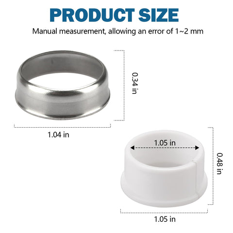 Outboard Water Pump Drive Shaft Collar And Spacer Replacement Kit 61A-45527-00-00 61A-45538-00-00 product size dimensions