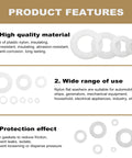 Product features of Nylon Flat Washer Set With Eight Sizes M2 M2.5 M3 M4 M5 M6 M8 M10.