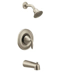 Eva Brushed Nickel Sleek Posi Temp Tub And Shower Trim Kit With Showerhead Shower Arm Tub Spout And Lever Handle Requires Compatible Posi Temp Valve And Fits M Pact System For Easy Flexible Installation