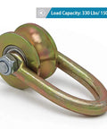 Heavy Duty 1.5 Inch Wire Rope Pulley With Duplex Bearing, U Type Pulley Wheel For Lifting And Home Gym Workouts, galvanized steel