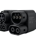 Heavy Duty Ccs1 To Ccs2 Adapter For Electric Vehicles Delivering 1000V 500A Dc Fast Charging with black PA66 housing.