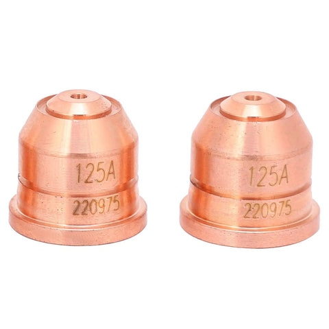 5Pcs Copper Plasma Cutter Nozzle, Electrode Tip, Spray Head Pro Grade Accessories Kit For 125A Cut Machines, High Temp Copper Tips