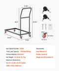 Beast Of A Folding Chair Dolly That Hauls 25 Chairs, 300 Lbs Capacity, L Shape Vertical Rack, Heavy Duty Metal Cart With Rubber Wheels