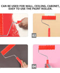 2 Pack Patterned Texture Paint Rollers With Cushioned Grips Crafted From Heavy Duty Rubber ideal for spreading drywall compound in action.
