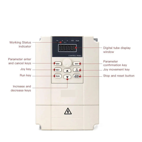 Control panel of Water Cooled CNC Spindle Motor For Milling And Routing, High Torque 6KW 220V 380V Inverter Ready Spindle Kit