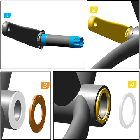 O Ring Replacement Kit For MTB Bottom Bracket Sealing Repair Includes Six FPM O Rings And Six FKM O Rings In One Package with parts details.
