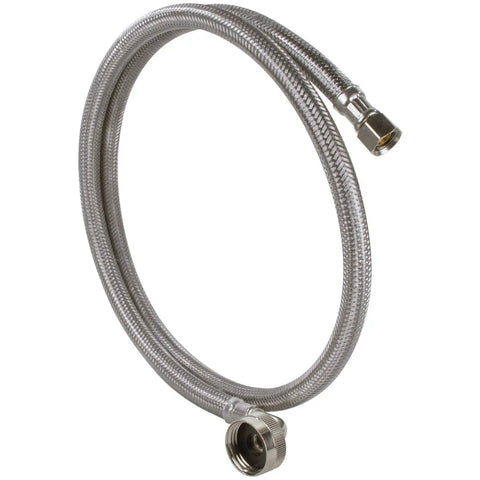 Dishwasher Hose With 90 Degree Elbow And PVC Core 6 Feet Long Premium Braided Stainless Steel Water Supply Line Three Eighths Inch FCM