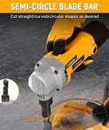 Hoteche 4.2amp Electric Sheet Metal Nibbler Tool For Cutting Steel Aluminum Up To 16 Gauge Precision Metalworking Power Tool with semi-circle blade bar.