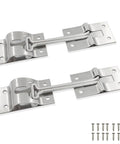 Heavy Duty Stainless Steel RV Door Holder Latch 4 Inch 2 Pack Screws Included For Trailer Camper Cargo Truck Doors Rustproof 304 Stainless Built To Last Easy Install And Secure Open Doors