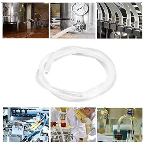 Hooshing silicone tubing, clear 2mm ID x 4mm OD, 10 ft, food-grade for home brewing and winemaking