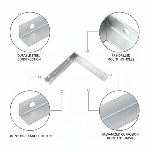 Heavy Duty L Shaped Galvanized Steel Shelf Bracket Wall Mount For Garage And Workshop Storage Built To Haul Heavy Shelves And Tools