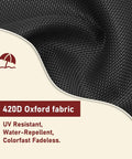 Close-up of the waterproof 420D Oxford fabric used in the Tough As Nails Waterproof Patio Umbrella Cover With Rod For 7 To 11 Ft Outdoor Umbrellas.