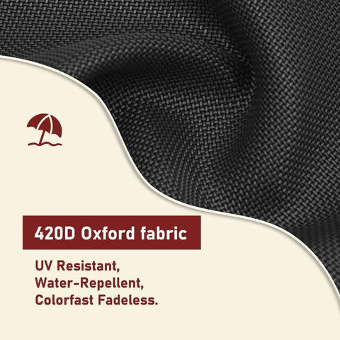 Close-up of the waterproof 420D Oxford fabric used in the Tough As Nails Waterproof Patio Umbrella Cover With Rod For 7 To 11 Ft Outdoor Umbrellas.