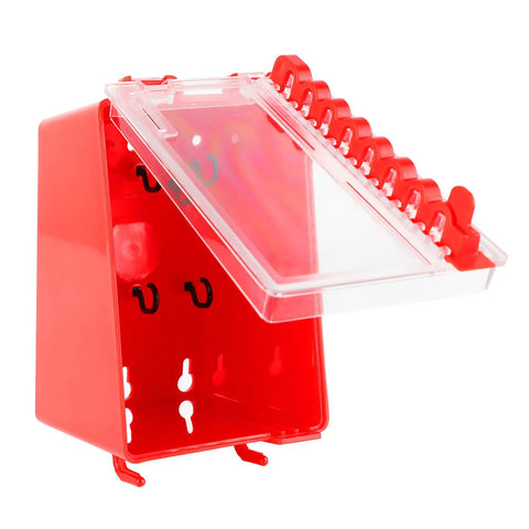 Tough As Nails Wall Mount Group Lockout Box Featuring Eight Digit Combination And Transparent Viewing Window To Secure Eight Hanging Padlocks Heavy Duty Abs Construction Game Changer For Job Sites And Safe Storage