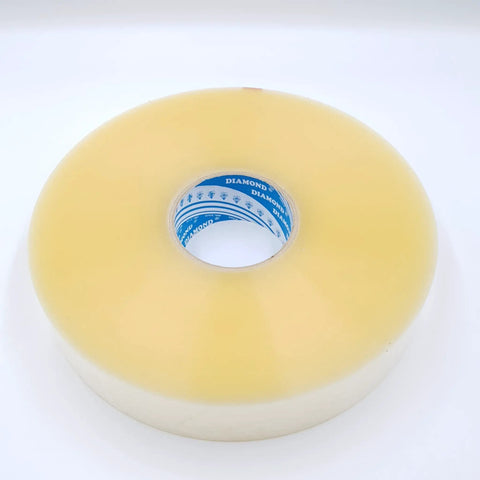 Heavy Duty Clear Packing Tape 6 Roll Bundle 2 Inches Wide By 1000 Yards Each on a roll, yellow clear acrylic for sealing boxes.