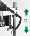 Compact Benchtop Drill Press For Wood And Metal With Seven Speeds And 0.6 To 6mm B10 Chuck showing height adjustment mechanism