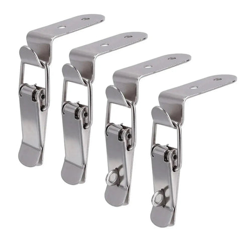 Beefy Toggle Latch Lock Kit Six Pack Right Angle Hook Lock With Spring Loaded Clasp Heavy Duty Iron Hardware For Boxes Toolboxes