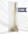 Slick Swivel End Sash Curtain Rods With Heavy Duty Metal Brackets For Doors And Windows Smooth Swinging Action Effortless Install Brass Finish set of 2