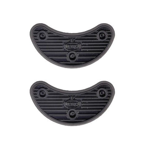 Straight Up Durable Rubber Shoe Sole Pads Anti Slip Heel Tip Replacements Pro Move Non Skid Traction For All Day Wear showing two black rubber heel tips.