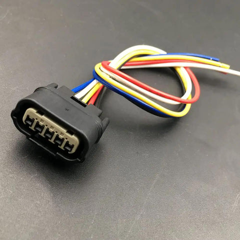 Five Way Harness Connector Plug For Honda Civic 1.5L Turbo Wastegate Actuator Black Fits 2016 2019 Civic Replacement Five Way Socket 49373-07012 49373-07011