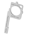 Must Have Pre Trip Inspection Tool For Truck Drivers And Mechanics With Tire Tread Depth Gauge, stainless steel gauge close-up