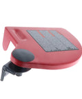 Ridiculously Durable Wood Jointer Safety Shield Guard Replacement With No Sweat Direct Mount For CMEW020 And PC160JT Plansers, angled view with red surface.