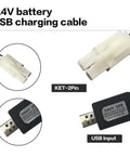8.4V NiMH NiCd RC Battery Charger With USB Input And Standard Tamiya Plug, Fits RC Cars Tanks Planes Boats, close-up view