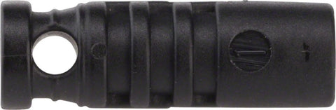 Di2 E Tube Dummy Plug For Sealing Unused Ports Keeps Water And Dirt Out With A Waterproof Silicone Cap, black side view.