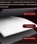 Close-up of fiberglass layers with double-sided silicone coating for Top Shelf Heavy Duty Car Fire Blanket.
