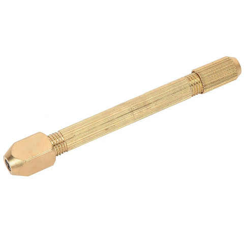 Pin Vise Hand Drill With Replaceable Heads Non Slip Copper Handle On The Go Watch Tool For Tiny Needles And Drill Bits