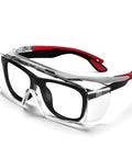 Over Glasses Safety Goggles With Anti Fog And Scratch Resistant Lenses ANSI Z87 Certified, TR90 frame, clear lens on white background