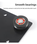 Close-up of heavy duty side mount ball bearing drawer slides with smooth bearings for full extension cabinets.