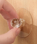 Installing a crystal knob from 4 Pack Round Cabinet Pulls And Drawer Knobs No Drill Invisible Door Handles For Furniture Glass Door Compatible Easy Install For Cabinets And Drawers Perfect For Any Kitchen And Cabinet Makeover