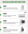 Installation instructions for 3 In 1 Indoor Dryer Vent Kit With Stainless Steel Pre Filter Screen And High Temp Polyester Filter