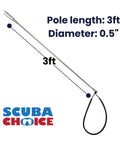 Three Foot Aluminum Pole Spear With Six Inch Lionfish Tip And Eight Millimeter Thread For Precision Spearfishing On The Go